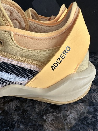 adidas Adizero Select 2.0 In Semi Spark Yellow, Core Black, NWB Sz 8 Men 9 Lady - Picture 2 of 8