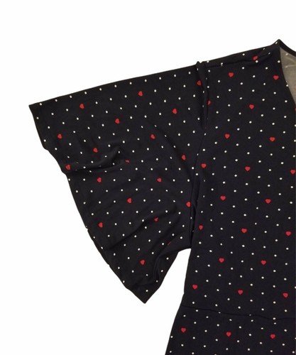 Charter Club Damen Wickeltop Übergröße 4X Plus mit rotem Herzmuster ausgestellte Ärmel - Bild 4 von 8