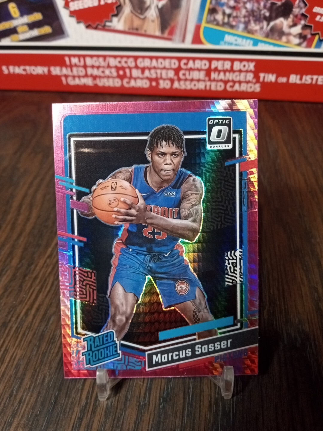 2023–24 Panini Donruss Optic Marcus Sasser Rated Rookie #242 Pink Hyper Prizm SP