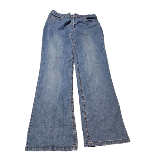 Circo Jeans Girls Size 16 Flare Leg Mid Rise Medium Wash Denim Adjustable Waist - Picture 2 of 6
