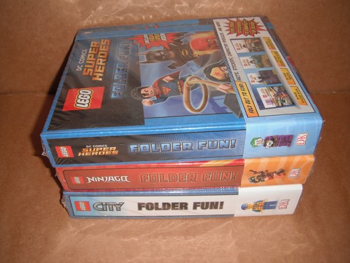Lot of 3 Lego Folder Fun: Inludes 12 Great Books, Ninjago,City,Super Heroes - Picture 2 of 3