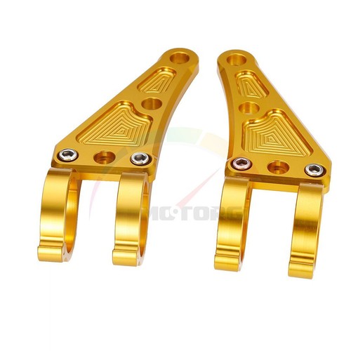 Abrazadera de montaje de soporte de faro universal para motocicleta 30-55 mm 45/46/48/49 mm dorado - Imagen 4 de 6