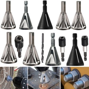 Stainless-Steel-Deburring-External-Chamfer-Tool-Drill-Bit-Remove-Burr-Silver-UK