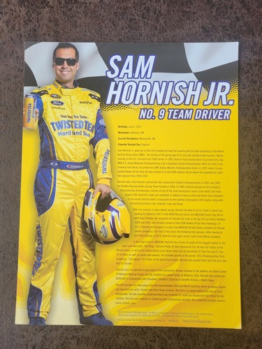 2015 Twisted Tea Sam Hornish Jr. Large Postcard - NASCAR - Autographed! - Picture 3 of 3