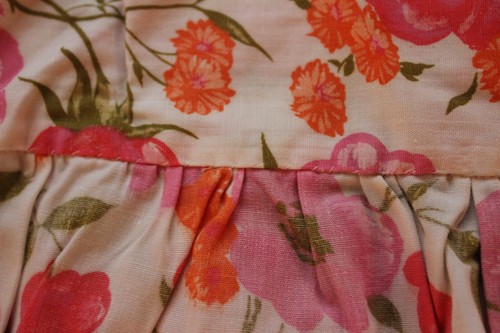 Vintage Handmade Flower Power Pink & Orange Floral Apron & Pot holder - 第 6/6 張圖片