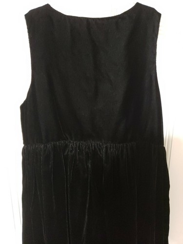 Girls Storybook Heirlooms Black Velvet sleeveless Dress Size M Vtg Medium - Picture 7 of 8