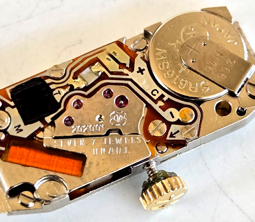 Orologio Hamilton 8396 Diamond Swiss 7J Donna Quarzo per Ricambi o Riparazione TLC Corona - Foto 13 di 18