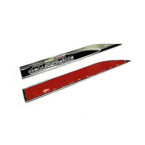 2Pcs JDM Black Mugen Power Badge Car Fender Skirts Knife Side Sticker Emblems - Picture 4 of 5
