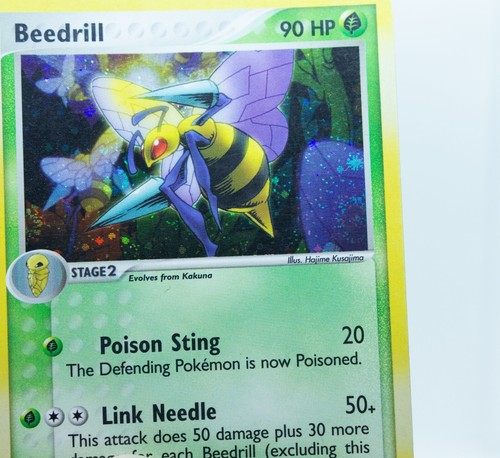 BEEDRILL 1/112 Holo Swirl Rare Ex Fire Red & Leaf Green 2004 - Pokemon Card - Picture 4 of 4