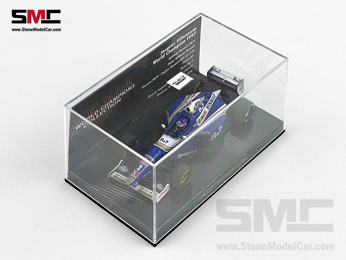 J.ヴィルヌーヴ WILLIAMS FW19 ルノー ミニカー モデルカー Williams F1 FW19 #3 Jacques Villeneuve 1997 World Champion 1