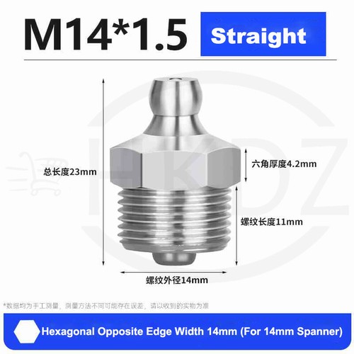 Stainless Steel Grease Nipples Straight 45° & 90° Elbow BSP,NPT Metric Hydraulic - Picture 21 of 38