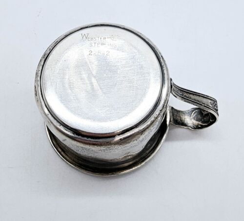 Webster Sterling Silver Child's or Baby Cup # 22542 No Monogram 26 grams Fruit - Picture 17 of 17