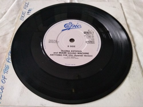 Gloria Estefan And Miami Sound Machine – Anything For You 7" vinyl single VG/- - Imagen 4 de 5