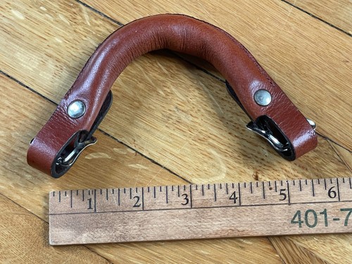 Leather buckle handle for Gibson tan case w/ figure 8 handle Les Paul L5 es 335 - Picture 11 of 12