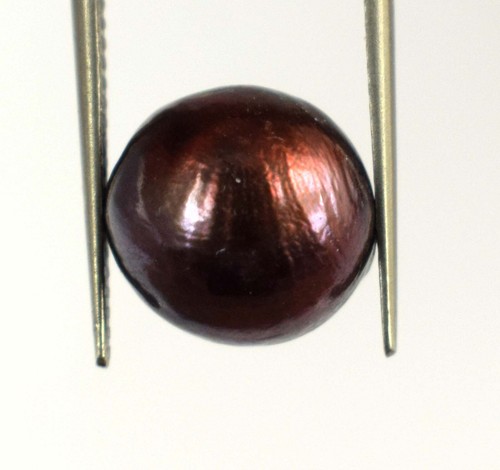 Tahiti graulich schwarz Südseeperle 6,60 ct natürlicher runder Edelstein E3783 - Bild 5 von 9