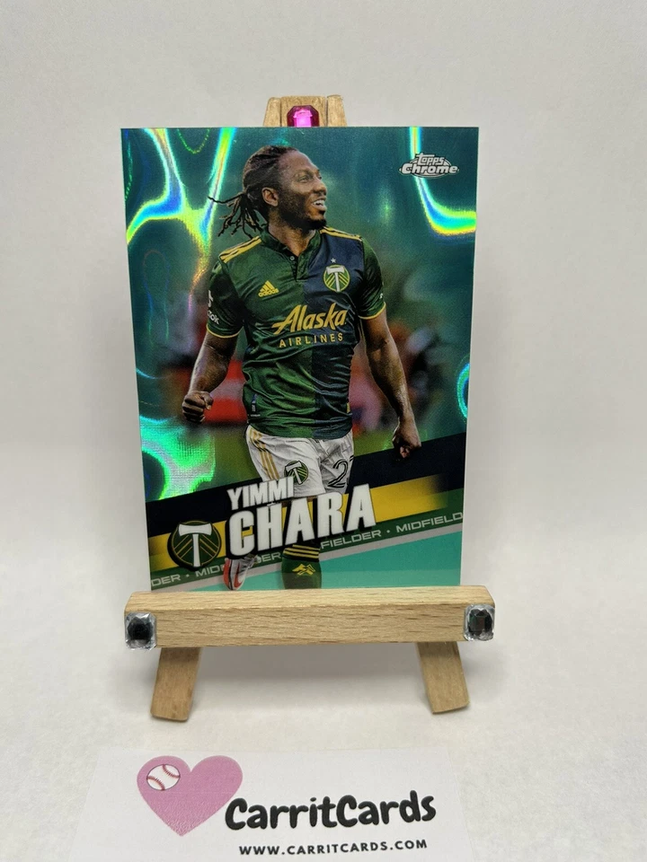 YIMMI CHARA 2022 Topps Chrome MLS Hobby Only AQUA LAVA REFRACTOR /299 Portland - Image 2 of 4