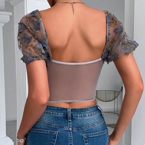 Sexy Damen-Spitzen-Tank-Bustier-BH Bralette Korsett bauchfreies Oberteil Oberbekleidung Unterwäsche - Bild 2 von 14