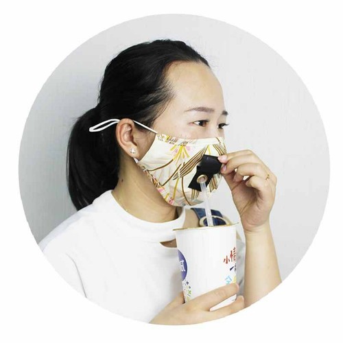 MASK WITH STRAW HOLE FOR DRINKIN - Picture 9 of 24