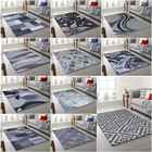 MODERN DESIGN RUG BLACK GREY SOFT LARGE LIVING ROOM FLOOR BEDROOM CARPET RUGS