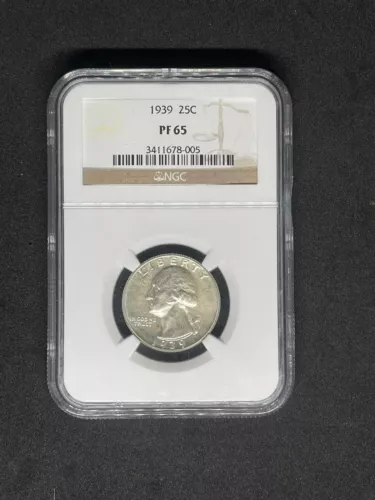 1939 Washington Quarter PF-65 NGC