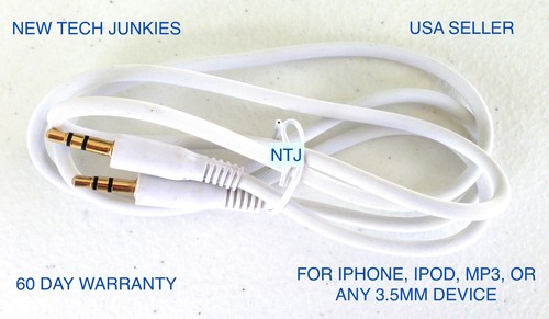 NTJ 3FT RUGGED 3.5mm stereo audio aux auxiliary cable for ipod iphone 4 5 6 plus - Picture 9 of 10
