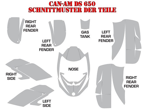 AMR RACING DEKOR GRAPHIC KIT ATV CAN-AM RENEGADE, DS 250/450/650 DUSK B - Bild 5 von 6