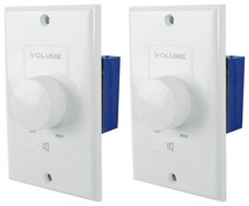 2 Rockville VOL70200 White 200w 70v Wall Volume Controls Zone Controller Boxes