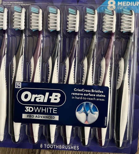 Oral-B 3D White Pro Advanced Toothbrush, Medium Bristle, 16 Total - Picture 2 of 2