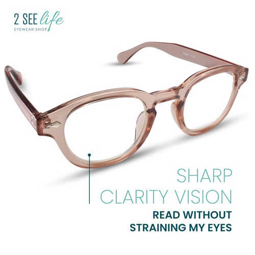 Gafas de lectura retro con marco transparente y luz azul mejor calificadas para mujeres lectores funky - Imagen 17 de 36