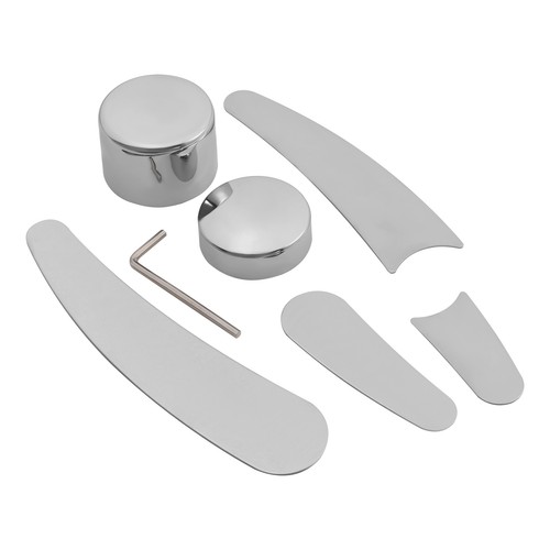 Chrome Curved Swingarm Frame Inserts & Pivot Bolt Fit For Harley Softail Fat Boy - Bild 13 von 15