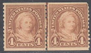 SC-601-4c-Martha-Washington-Joint-Line-Pair-MNH