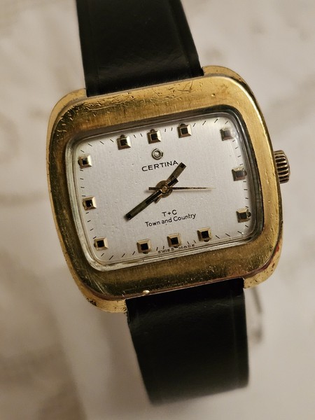 CERTINA Town and Country 60's Automatic Gold Plated Swiss Watch RARE 29mm