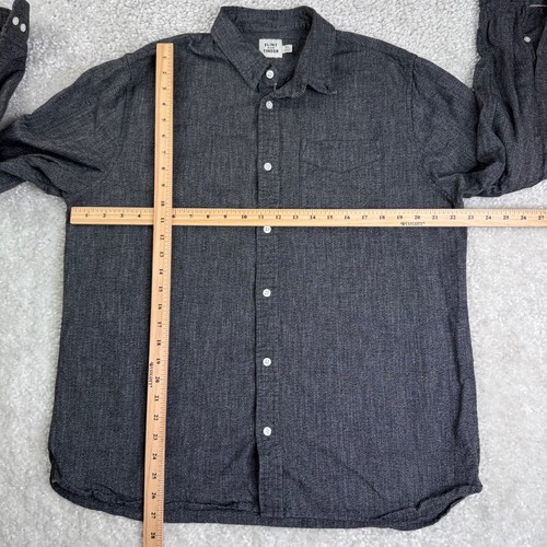 Flint and Tinder Shirt Mens XL Gray Solid Long Sleeve Button Down Cotton - Picture 7 of 7