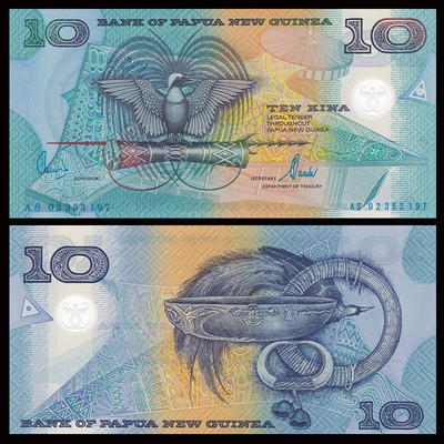 UNC P-30 Polymer Papua New Guinea 10 Kina 2013