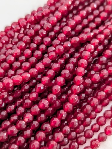 Premium Gemstone Beads, Sapphire, Ruby, Emerald, 4mm, Round, Faceted Fire Polish - Picture 9 of 11