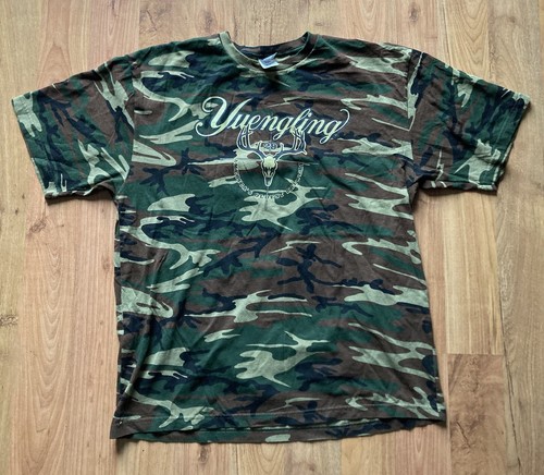 Herren T-Shirt Yuengling Brauerei Hirschgeweih Camouflage Kurzarm Gr. XL