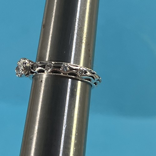 TACORI - 925 Sterling Silver 9 Stone Engagement Ring-CZ's  Size 5  -- 2848 - Picture 8 of 9