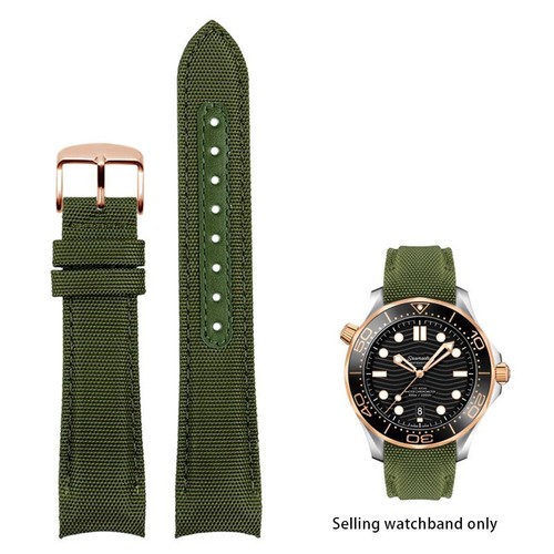 20mm 22mm Nylon Watchband Strap For Omega Seamaster 300 Curved End Bracelet Band - Picture 47 of 48