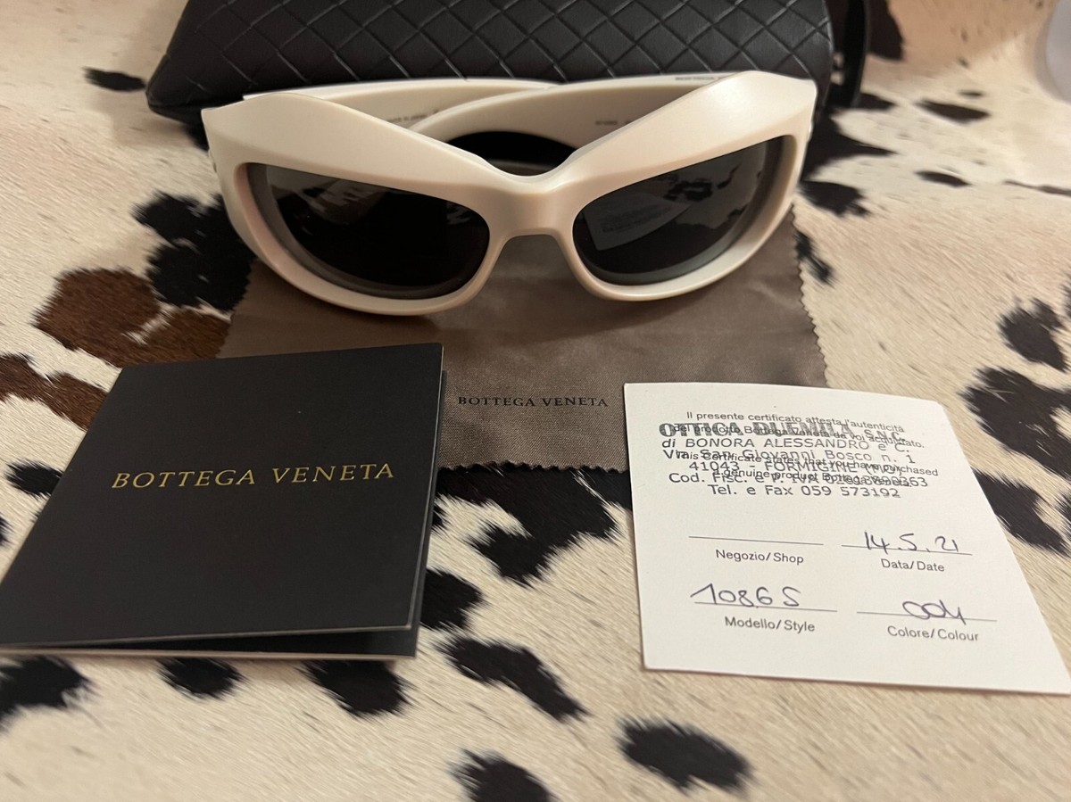 Bottega Veneta Original 11 Sunglasses Unisex White | eBay
