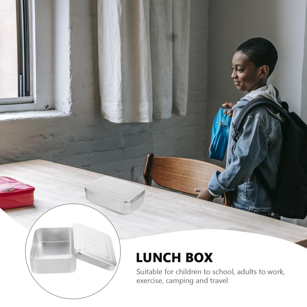 Aluminum Bento Box for Camping Picnic Durable Metal Food Container  