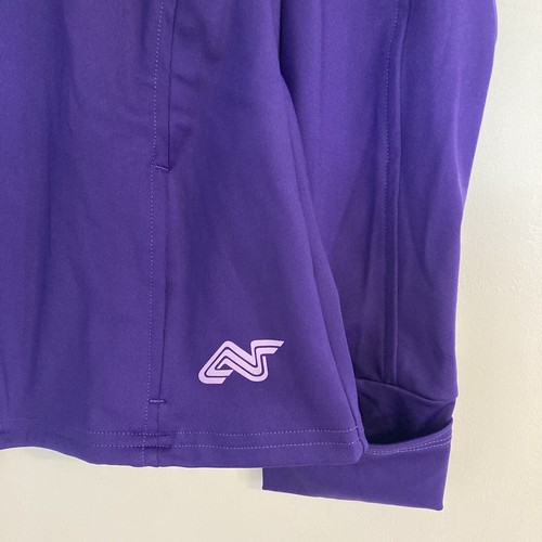 Alpha Factor Girls Sz 12/14 Warm Up Jacket Purple Gymnastics Lightweight - Picture 3 of 7