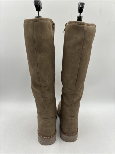 Los Cabo’s BONNIE Taupe Synthetic Round Toe Wool Lined Knee High Boots, Size 39 - Picture 7 of 8