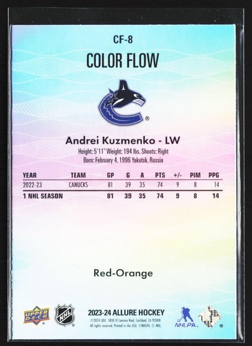 2023-24 Upper Deck Allure Color Flows - Pick Your Card - Picture 32 of 120