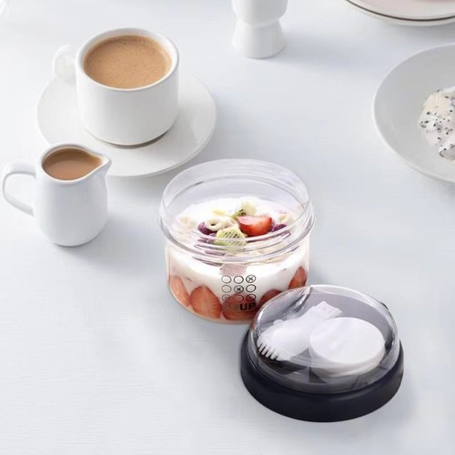 Food Storage Salad Containers 650ml Overnight Oatmeal Cup Kitchen Tool - Picture 5 of 15