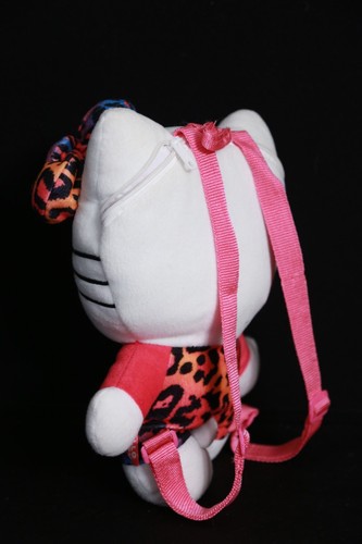 Hello Kitty Tie Dye Cheetah Print Plush Toy Doll Backpack Sanrio - Picture 2 of 2