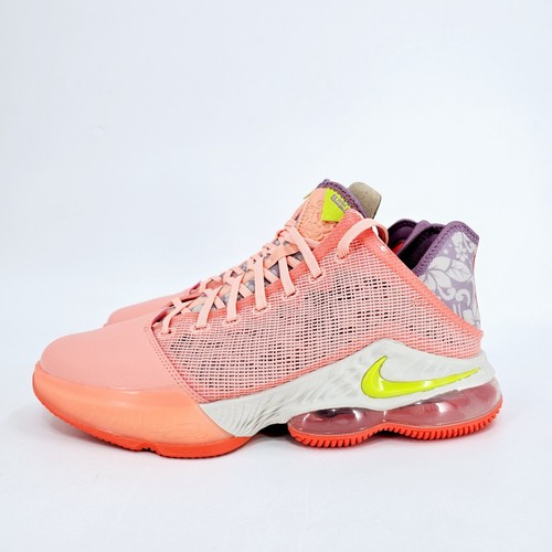 Nike LeBron James XIX 19 Low Mens Size 11.5 Shoes Hawaii Crimson Bliss NEW - Picture 10 of 16