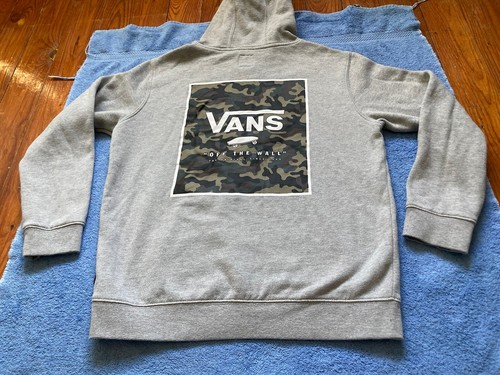 Vans Hoodie Youth Boys Large Gray Off The Wall Graphic Hooded Sweatshirt - Picture 15 of 19