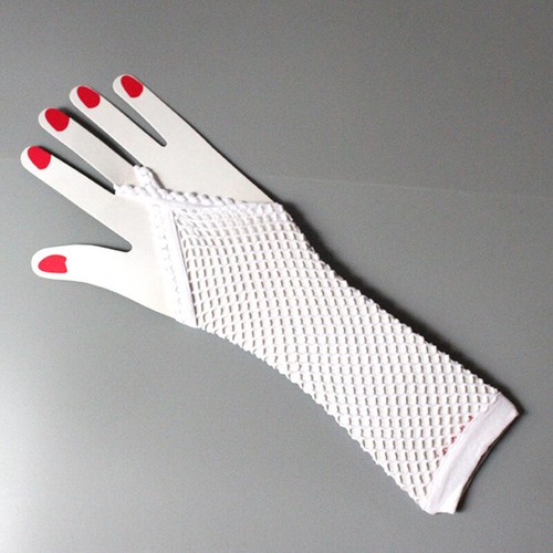Damen Spitze Netz Netz Netz Handschuhe Sexy Tanz Kostüm Club Party Fingerlose Fäustlinge - Bild 27 von 39