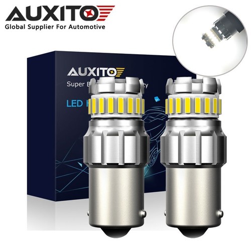 WHITE 1156 BA15S P21W Canbus Reverse LED Stop Turn Light Bulb Globe 6500K White - Picture 2 of 13