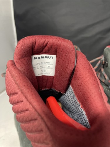 Mammut Nova IV Mid GTX GORE-TEX Grey/Red 1113101 Women's Hiking Boots Size 9.5 - Picture 5 of 15